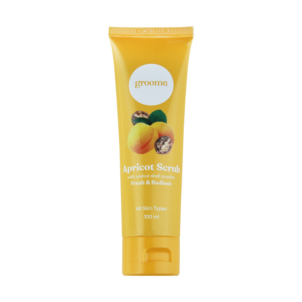 Groome Apricot Scrub - with Walnut Shell Powder